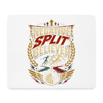 Marathon Marathon Runner Croyant au Negative Split - Tapis de souris (format paysage) - blanc - Devant