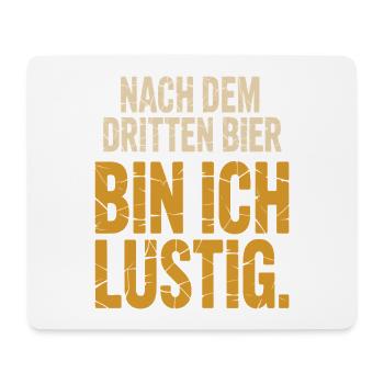 Bier Nach Dem Dritten Bier Lustig JGA Party Malle - Mousepad (Querformat) - Weiß - Vorne