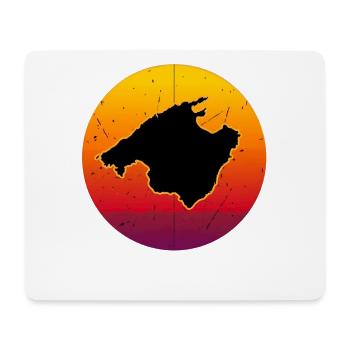 The island of Mallorca retro sunset circle Spain - Mouse Pad (horizontal) - white - Front