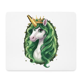 Unicorn with emerald mane - Mouse Pad (horizontal) - white - Front