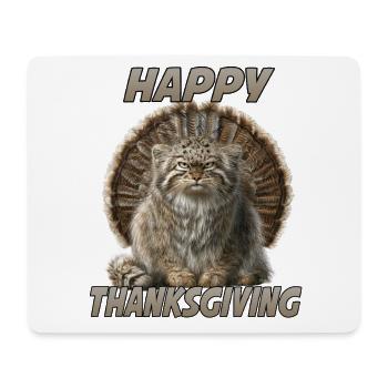 Pallas Cat Thanksgiving Manul Cat Funny Herbs - Mouse Pad (horizontal) - white - Front