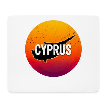 The map of Cyprus retro sunset Cyprus - Mouse Pad (horizontal) - white - Front