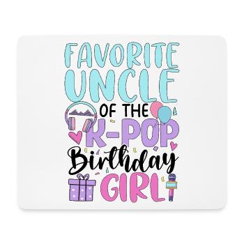 Oncle préféré de la fille d’anniversaire de K Pop - Tapis de souris (format paysage) - blanc - Devant