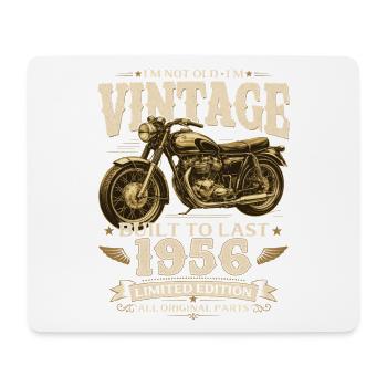 Cadeau pour 70e anniversaire Biker Vintage 1956 - Tapis de souris (format paysage) - blanc - Devant