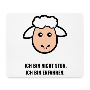 Ich bin nicht stur. Ich bin erfahren. - Mousepad (Querformat) - Weiß - Vorne