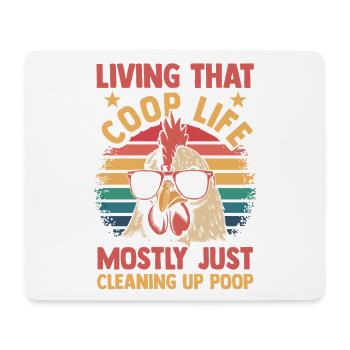 Farmer Rooster Flock Poultry Chicken - Mousepad (Querformat) - Weiß - Vorne