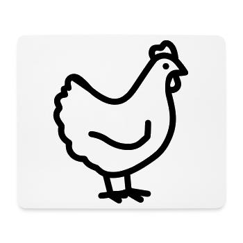 Huhn - Mousepad (Querformat) - Weiß - Vorne