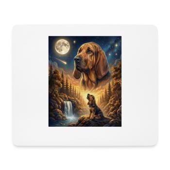 Hurlant vers la Lune Mème Chien Sanglier - Tapis de souris (format paysage) - blanc - Devant