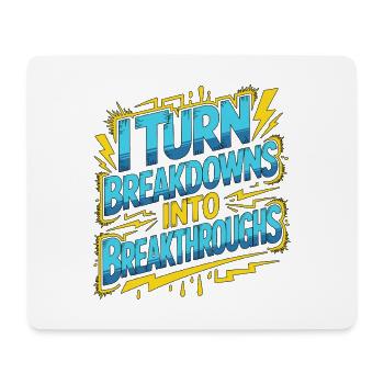 Industrial Electrician I Turn Breakdowns Repair - Mouse Pad (horizontal) - white - Front