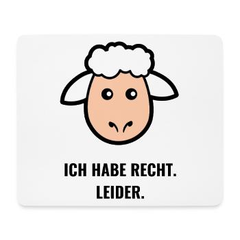 Schaf-Silhouette im Minimalstil - Mousepad (Querformat) - Weiß - Vorne