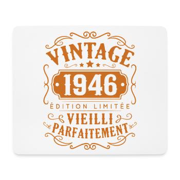 1946 Vintage Cadeau D'anniversaire Femme Homme - Tapis de souris (format paysage) - blanc - Devant