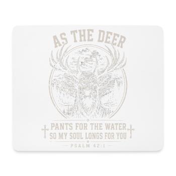 Als The Deer - Mousepad (Querformat) - Weiß - Vorne