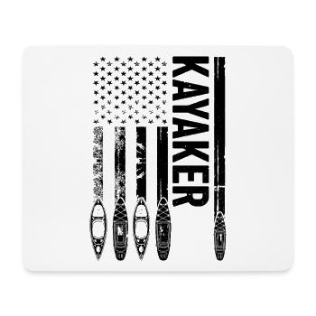 Kayaking US Flag Kayaker - Mousepad (Querformat) - Weiß - Vorne