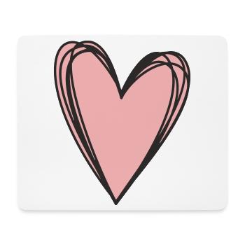 Cœur – Symbole d’amour et de connexion - Tapis de souris (format paysage) - blanc - Devant