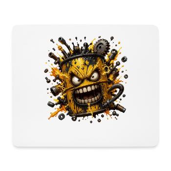 Steampunk agressif à bomboir d’huile - Tapis de souris (format paysage) - blanc - Devant