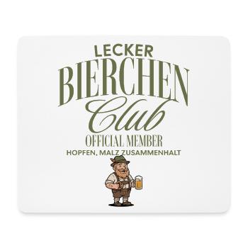 Lecker Bierchen Club - Mousepad (Querformat) - Weiß - Vorne