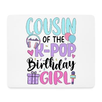 Cousin de la fille d’anniversaire de la K-Pop - Tapis de souris (format paysage) - blanc - Devant