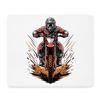 Sprint moto Cross : Action moto - Tapis de souris (format paysage) - blanc - Devant