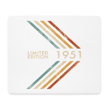 Édition limitée 1951 Anniversaire Hommes, Rétro Femmes - Tapis de souris (format paysage) - blanc - Devant