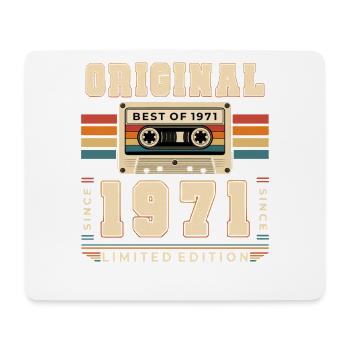 55. Geburtstag Geschenk Mann Kassette Best of 1971 - Mousepad (Querformat) - Weiß - Vorne