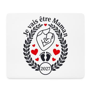 Je Vais Être Maman 2027 Mère Bébé - Tapis de souris (format paysage) - blanc - Devant