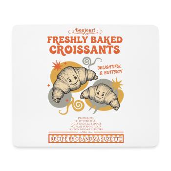 Breakfast Brunch Coffee Freshly Baked Croissants - Mouse Pad (horizontal) - white - Front