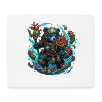 L’ours steampunk dans une aventure en haute mer - Tapis de souris (format paysage) - blanc - Devant