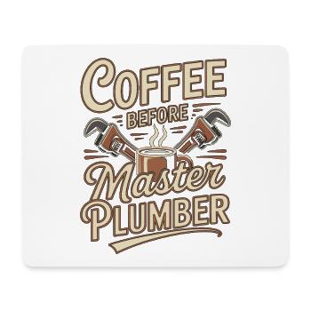 Maître Plombier Café Réparation de plomberie Coffee Lover - Tapis de souris (format paysage) - blanc - Devant