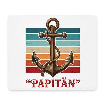 PAPITÄN Anker Vintage ein Schiff Kapitän - Mousepad (Querformat) - Weiß - Vorne
