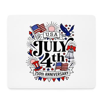 USA July 4th Two Hundred Fiftieth Anniversary - Mousepad (Querformat) - Weiß - Vorne