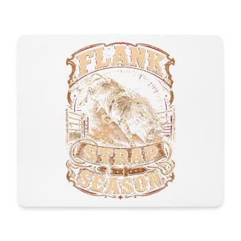 Rodeo Amerikanisch Flank Strap Season - Mousepad (Querformat) - Weiß - Vorne