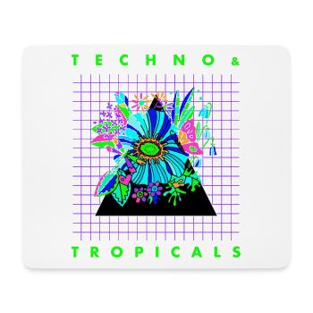 Techno & Tropicals Neon Rave - Tapis de souris (format paysage) - blanc - Devant