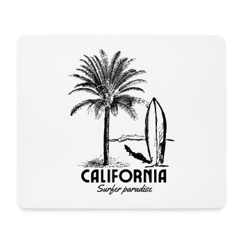 Palmier du Paradis de la Surf de Californie - Tapis de souris (format paysage) - blanc - Devant