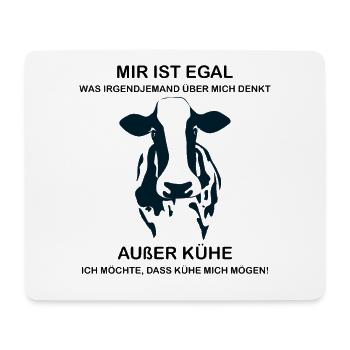 Ich möchte das Kühe mich mögen Landwirt Bauer - Mousepad (Querformat) - Weiß - Vorne