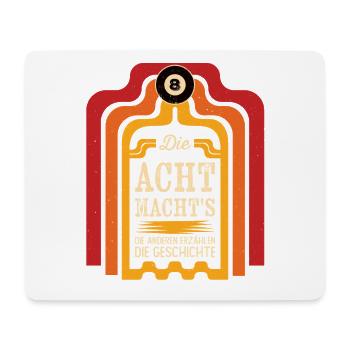 Die 8 machts Retro Statement Design - Mousepad (Querformat) - Weiß - Vorne