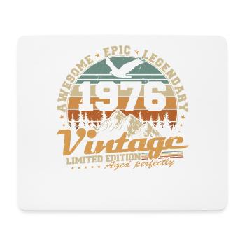 Vintage, 1976, Vintage Retro, Cadeau d’anniversaire - Tapis de souris (format paysage) - blanc - Devant