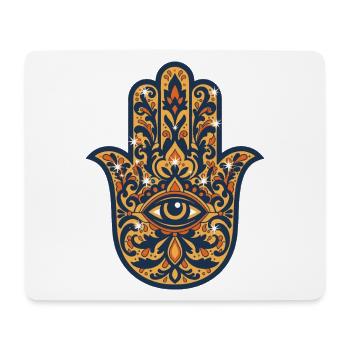 Symbole de la Géométrie Sacrée de la Méditation Spirituale - Tapis de souris (format paysage) - blanc - Devant