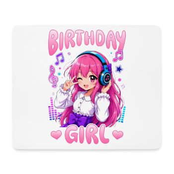 Anime et musique Chibi - Tapis de souris (format paysage) - blanc - Devant