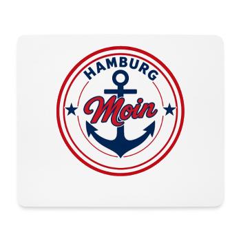 Hamburg Moin Rundemblem Schiff Anker  - Mousepad (Querformat) - Weiß - Vorne
