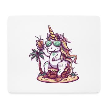 Einhorn Sommer Urlaub - Mousepad (Querformat) - Weiß - Vorne
