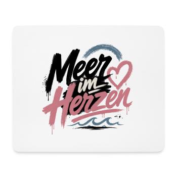 Mein Herz am Meer - Mousepad (Querformat) - Weiß - Vorne