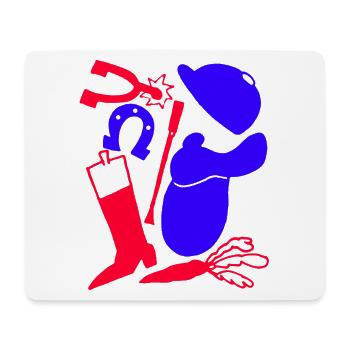 Fahrzubehör-Muster - Mousepad (Querformat) - Weiß - Vorne