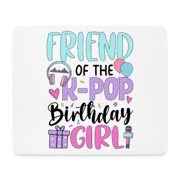 Amie de la fille d’anniversaire de la K-Pop - Tapis de souris (format paysage) - blanc - Devant