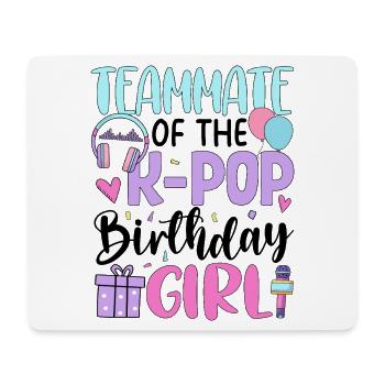 Coéquipière de la fille d’anniversaire de la K-Pop - Tapis de souris (format paysage) - blanc - Devant