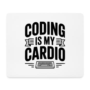 Programmieren ist mein Cardio-Workout - Mousepad (Querformat) - Weiß - Vorne
