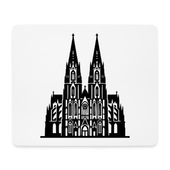 Cathédrale de Cologne - Tapis de souris (format paysage) - blanc - Devant