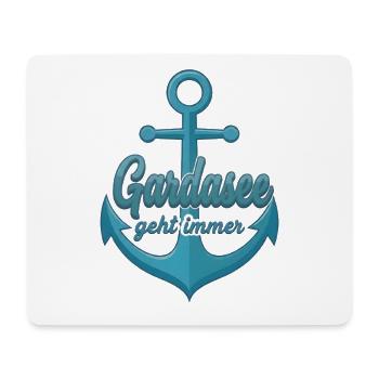 Gardasee geht immer mit Schiff Anker Italien  - Mousepad (Querformat) - Weiß - Vorne