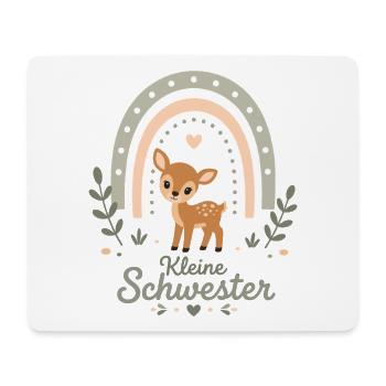 Boho Rehkitz | Niedliches Geschwisterdesign  - Mousepad (Querformat) - Weiß - Vorne