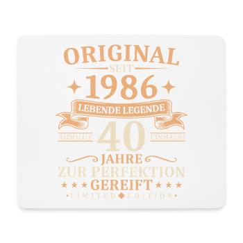 Geburtstag 40 Jahre Lebende Legende 1986 Jahrgang - Mousepad (Querformat) - Weiß - Vorne