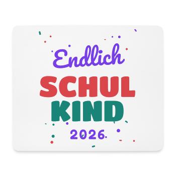 Schulkind 2026 - Einschulung Schulanfang 1. Klasse - Mousepad (Querformat) - Weiß - Vorne